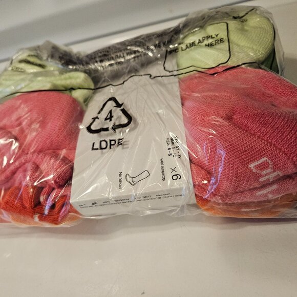 6 Pair Women's Nike No Show Socks Everyday Plus Cushioned Cotton 6 Pack  Dri-Fit - Picture 3 of 3